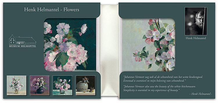 Art Revisited Flowers - mapje met 8 kaarten van Henk Helmantel