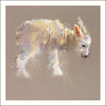 Art Revisited kunstkaart Dinie Boogaart - lammetje