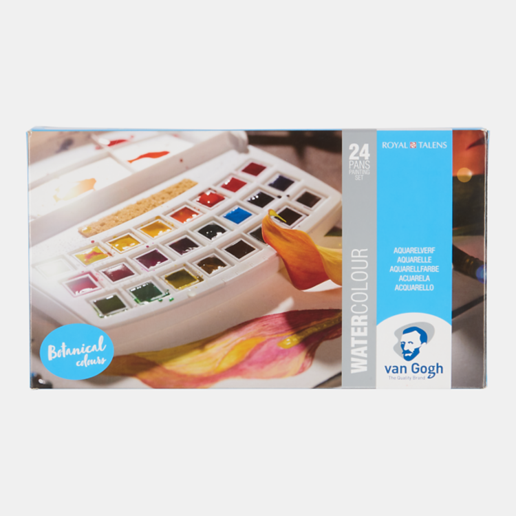 Van Gogh aquarelverf box 24 napjes - Botanical colours