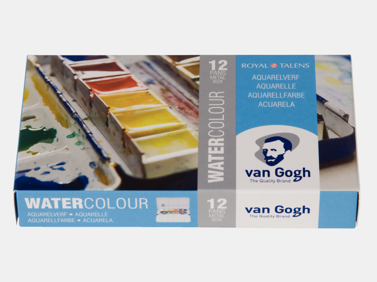 Van Gogh aquarelverf blik 12 napjes