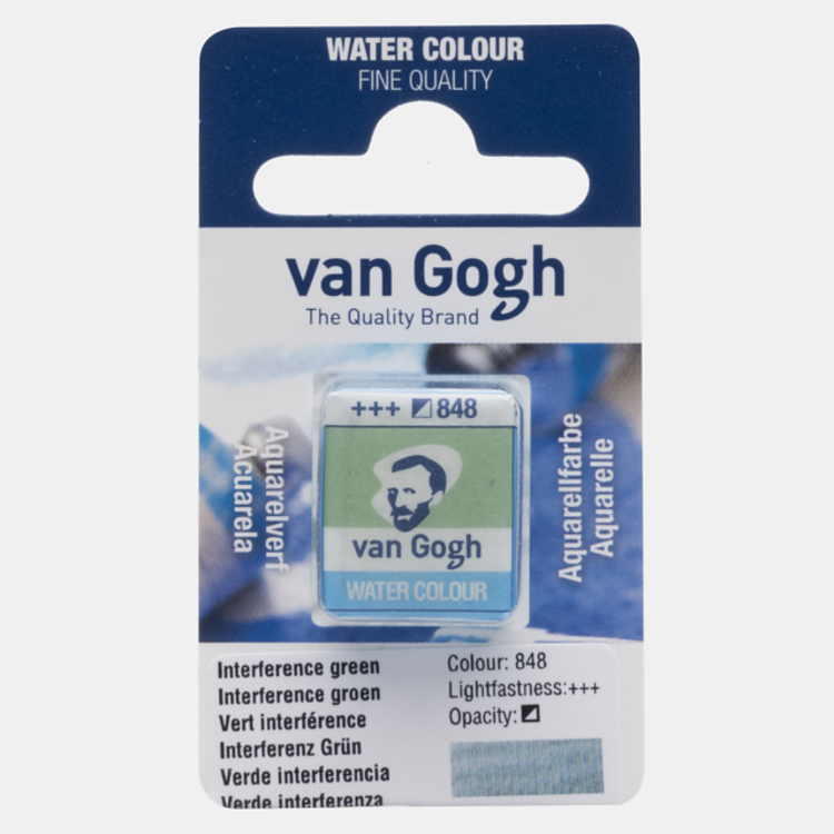 Van Gogh 848 aquarel napje - interference groen
