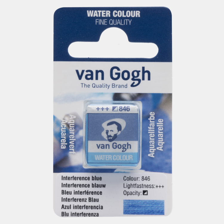Van Gogh 846 aquarel napje - interference blauw