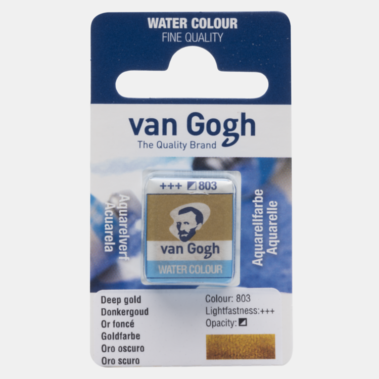 Van Gogh 803 aquarel napje - donkergoud
