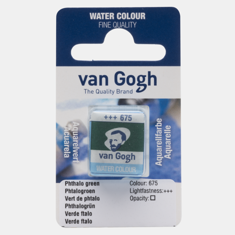 Van Gogh 675 aquarelverf napje - phtalogroen