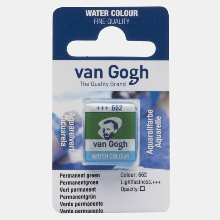 Van Gogh 662 aquarel napje - permanent groen