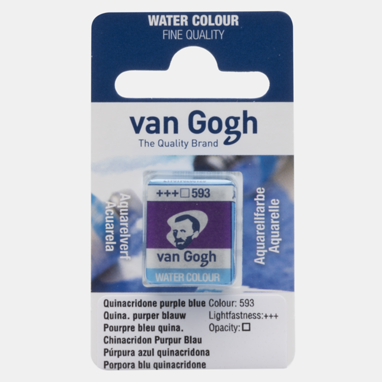 Van Gogh 593 aquarelverf napje - quinacridone purper blauw