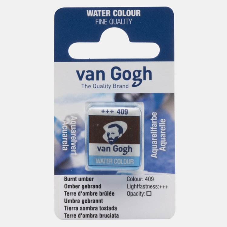 Van Gogh 409 aquarel napje - omber gebrand