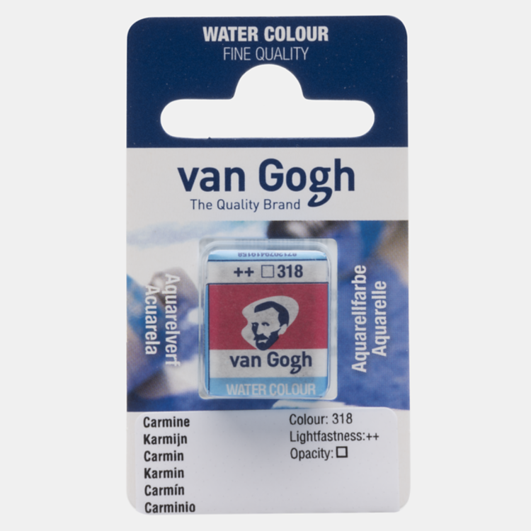 Van Gogh 318 aquarel napje - karmijn