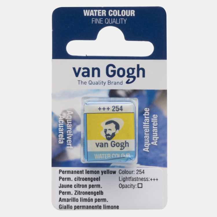 Van Gogh 254 aquarelverf napje - perm. citroengeel