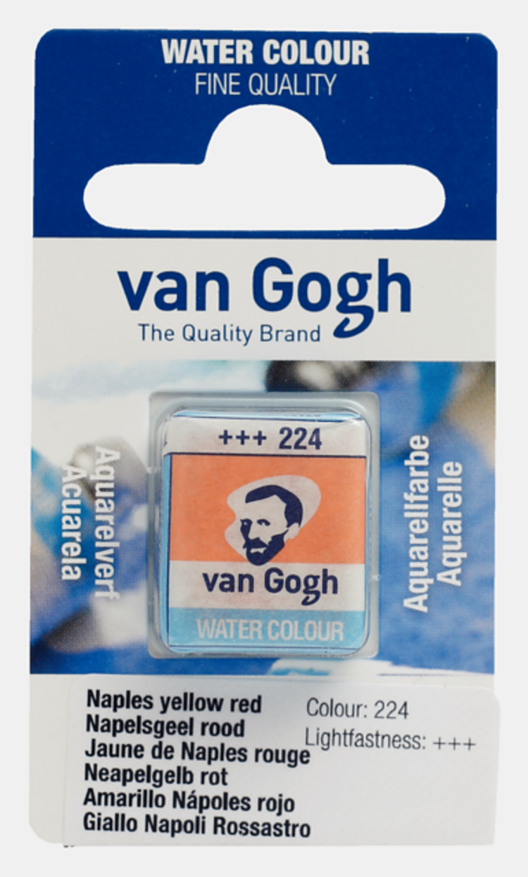 Van Gogh 224 aquarel napje - napelsgeel rood