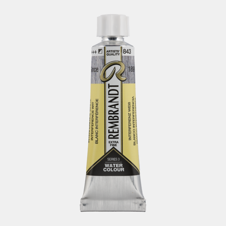 Rembrandt 843 aquarelverf tube 10ml - interference wit
