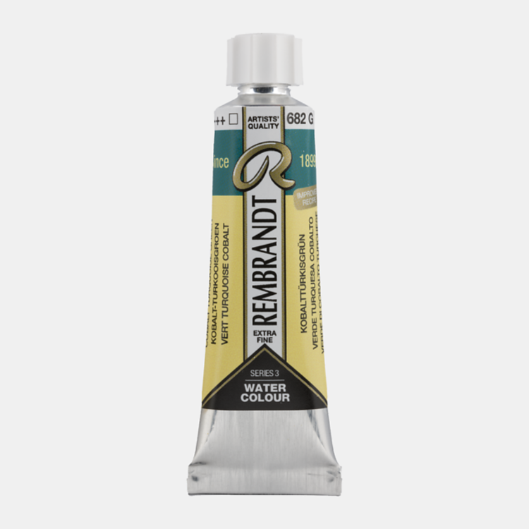 Rembrandt 682 aquarelverf 10ml kobalt turkooisgroen
