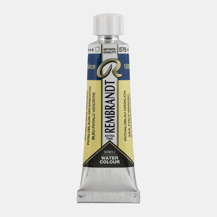 Rembrandt 576 aquarelverf tube 10ml - phtalo blauwgroen