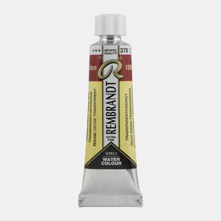 Rembrandt 378 aquarelverf 10ml transparant oxydrood