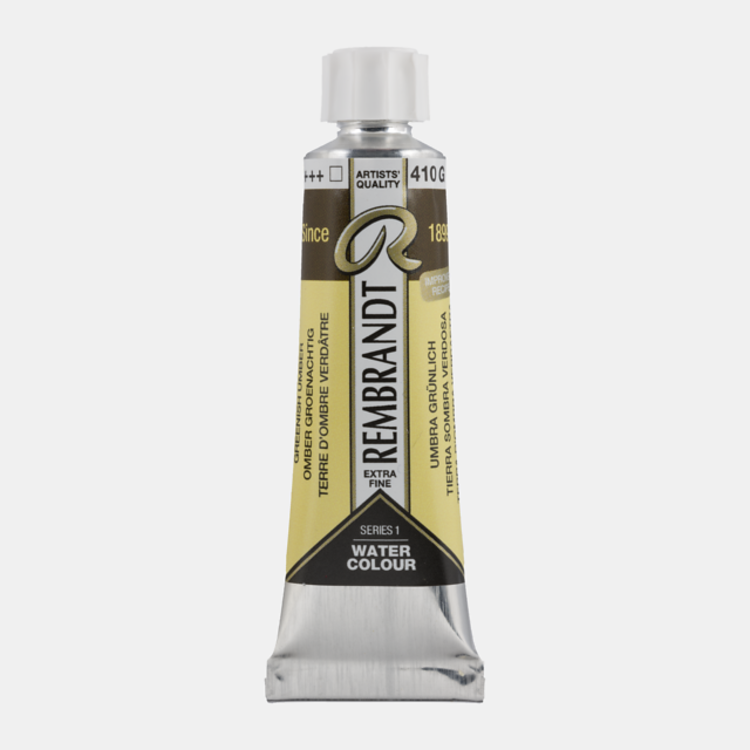 Rembrandt 410 aquarelverf 10ml omber groen