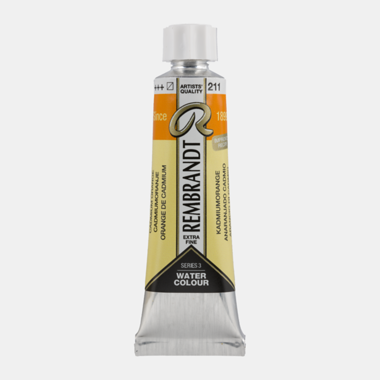 Rembrandt 211 aquarelverf tube 10ml - cadmium oranje
