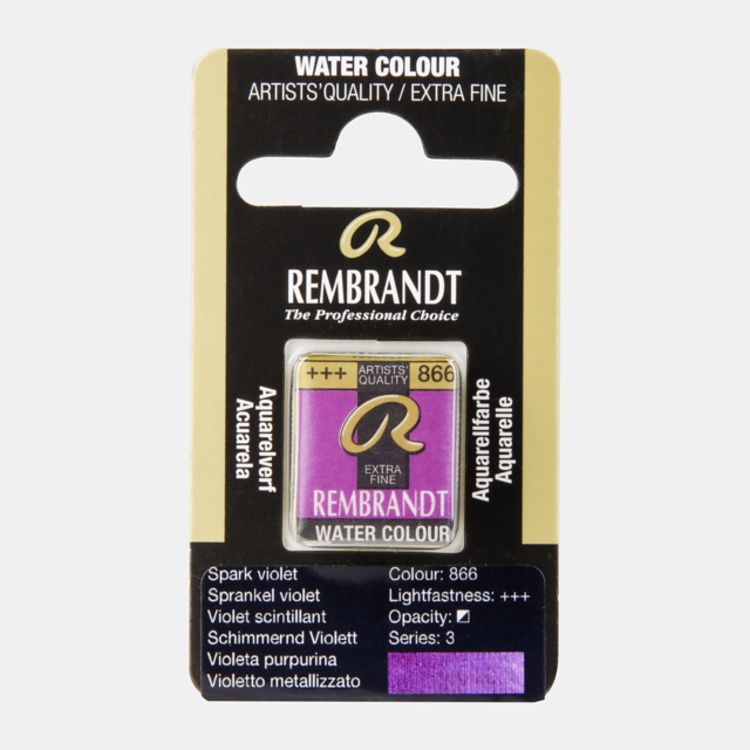 Rembrandt 866 aquarel napje - Spark sprankelviolet