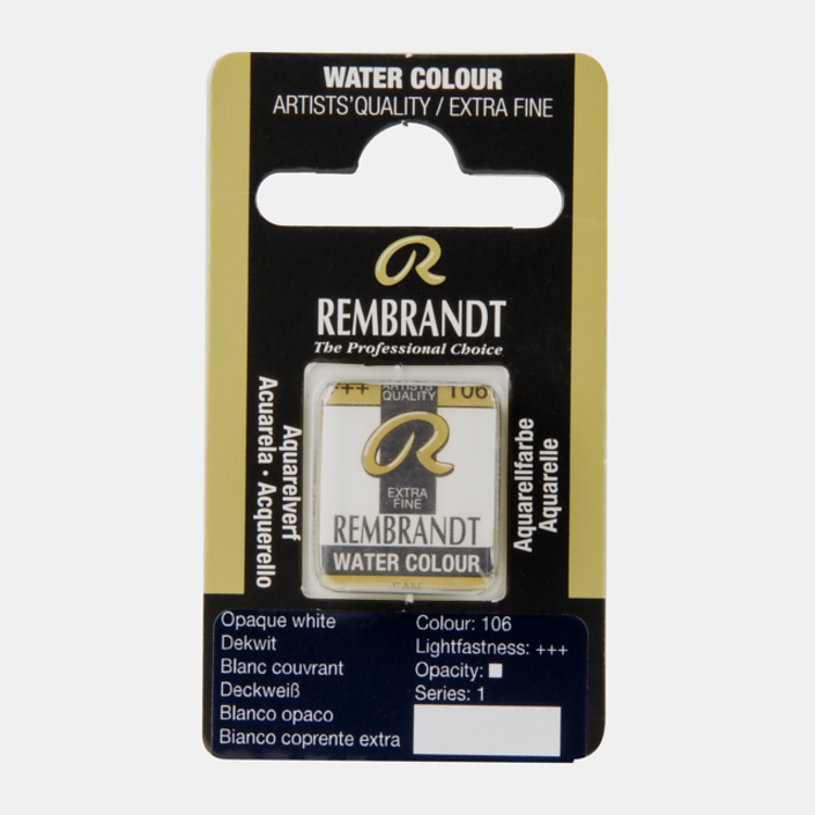 Rembrandt 106 aquarelverf napje wit extra dekkend