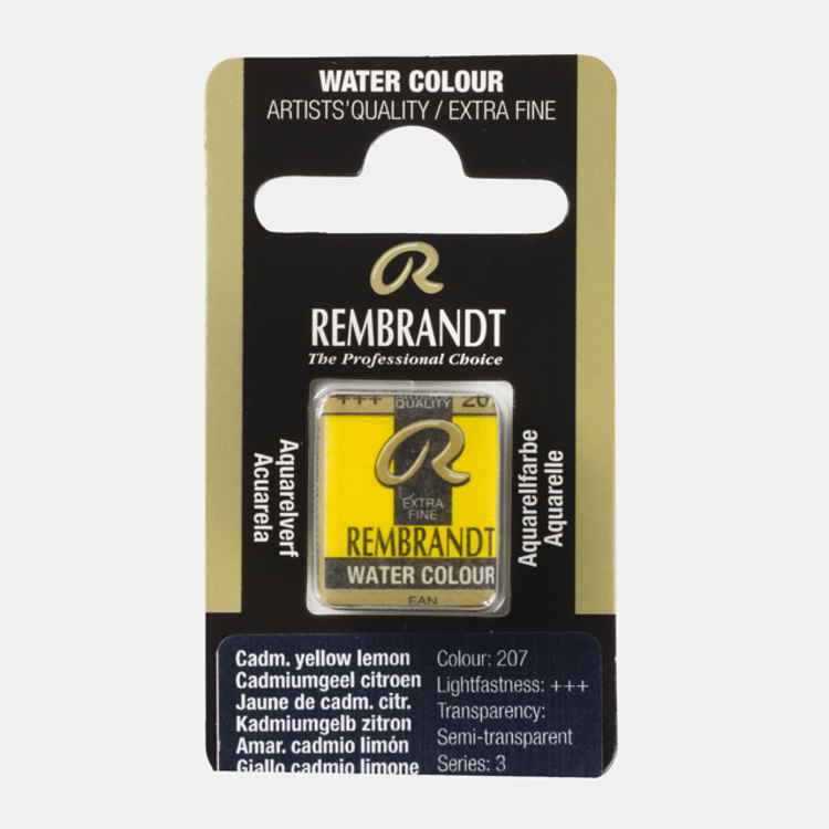 Rembrandt 207 aquarelverf napje cadmium citroengeel