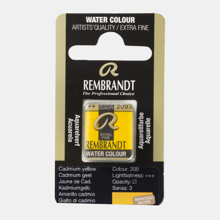 Rembrandt 209 aquarel napje - cadmium geel