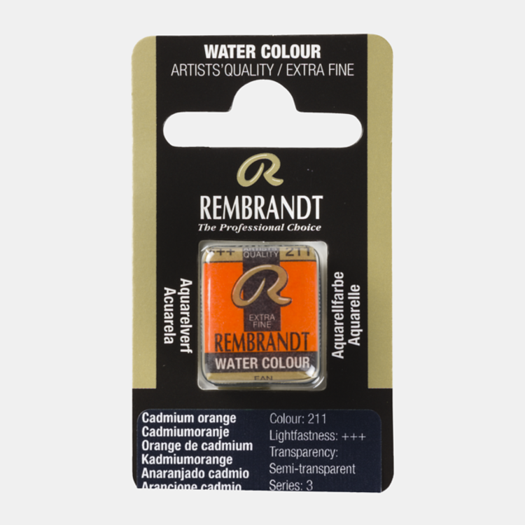 Rembrandt 211 aquarelverf napje cadmium oranje