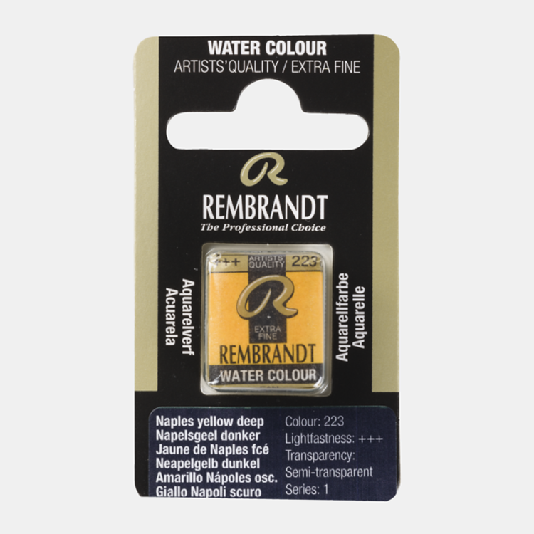 Rembrandt 223 aquarelverf napje Napelsgeel donker