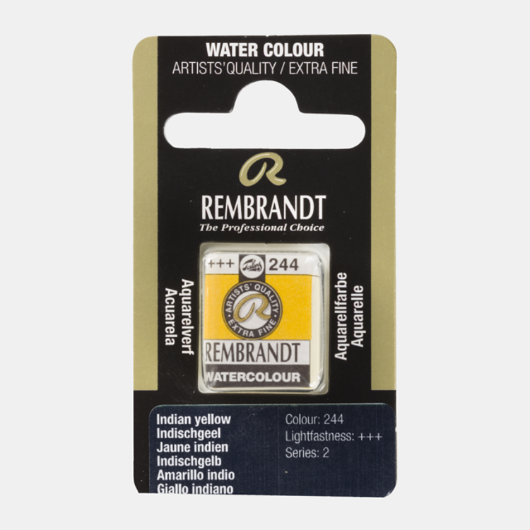 Rembrandt 224 aquarelverf napje Napelsgeel rood