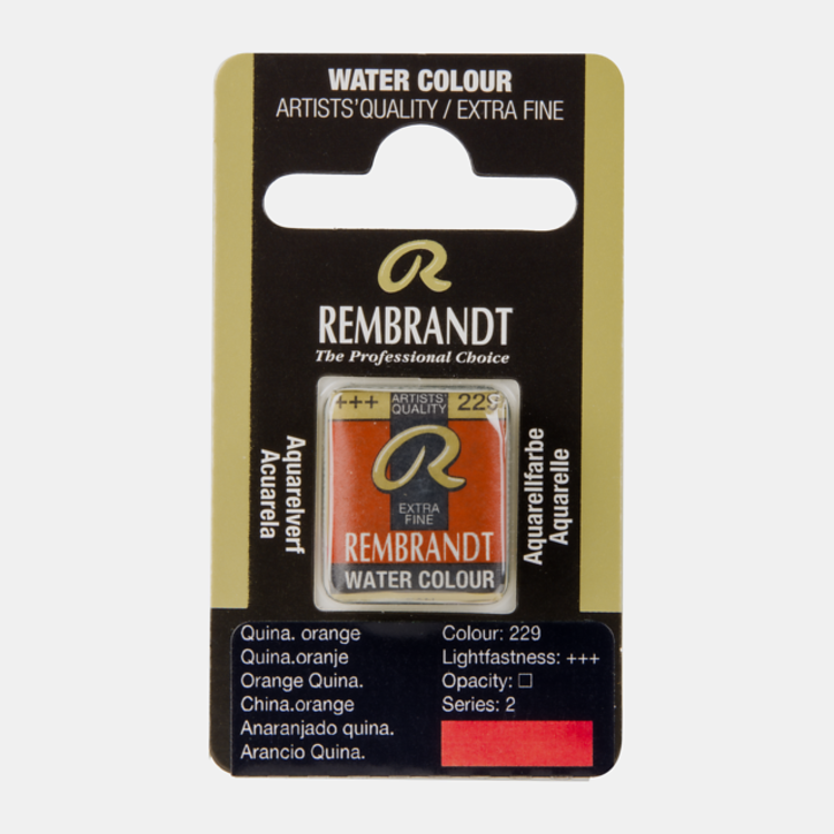 Rembrandt 229 aquarelverf napje quinac oranje
