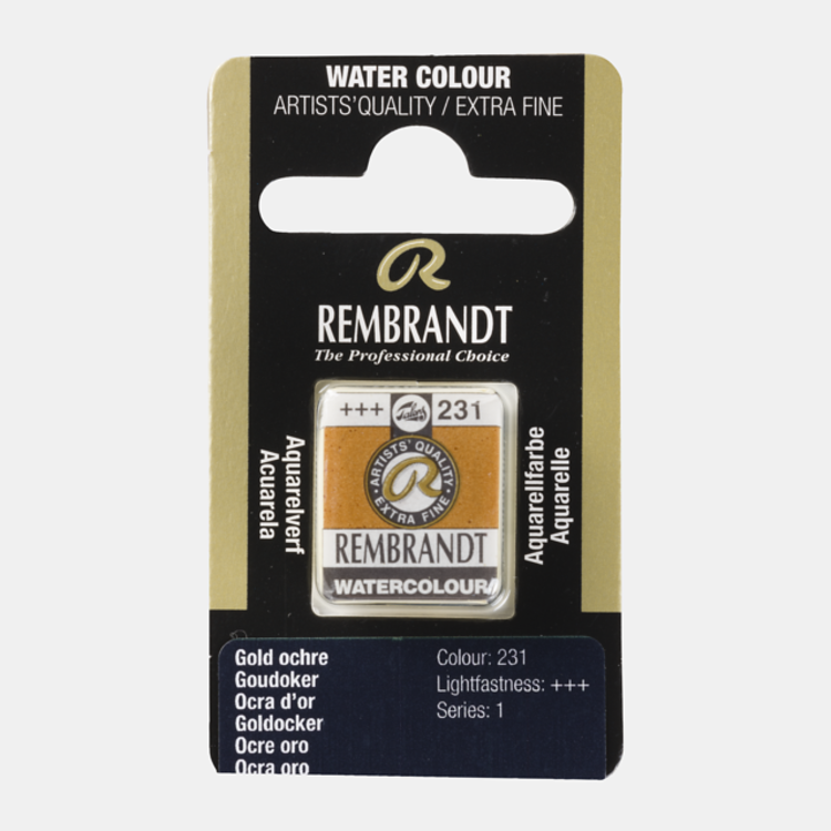 Rembrandt 231 aquarelverf napje goudoker