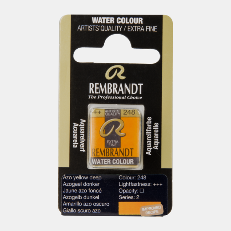 Rembrandt 248 aquarelverf napje azogeel donker