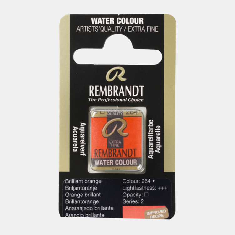 Rembrandt 264 aquarelverf napje briljant oranje