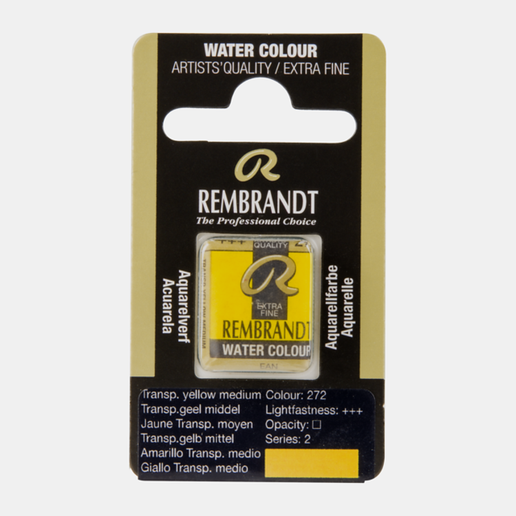 Rembrandt 272 aquarel napje - transparant geel middel