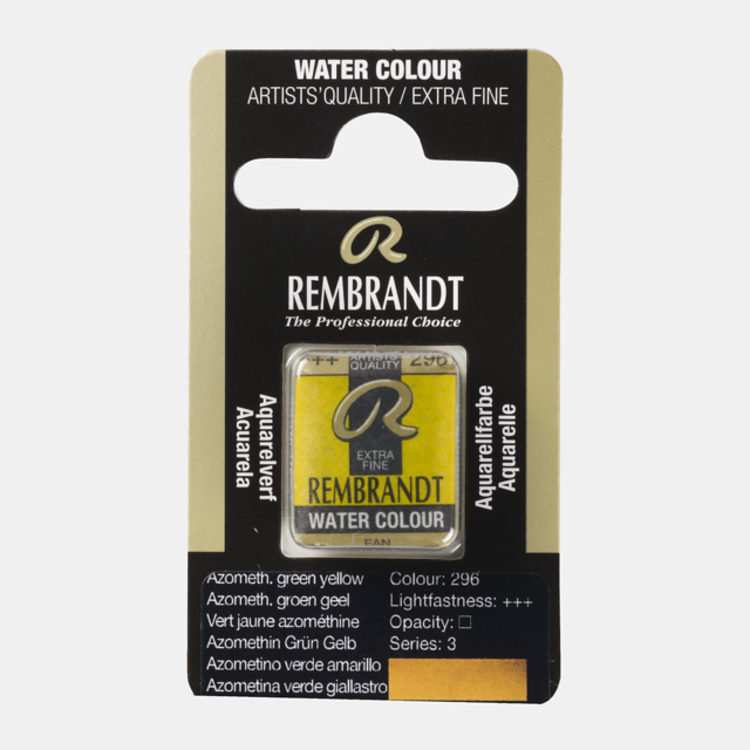 Rembrandt 296 aquarelverf napje azo groengeel