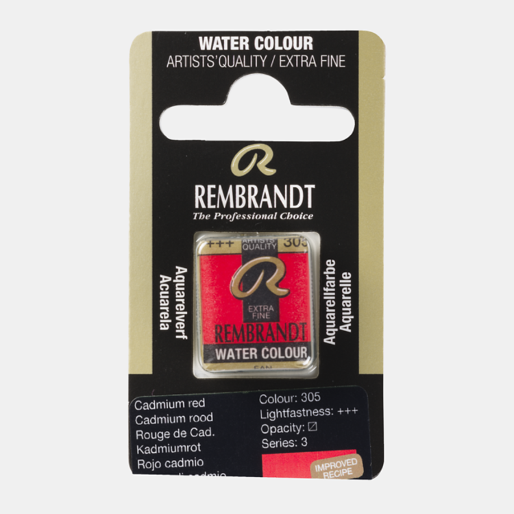 Rembrandt 305 aquarel napje - cadmium rood