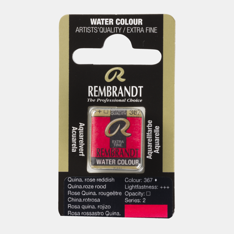 Rembrandt 367 aquarelverf napje quinac roze rood