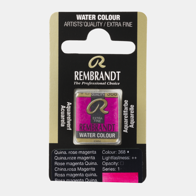 Rembrandt 368 aquarelverf napje quinac roze magenta
