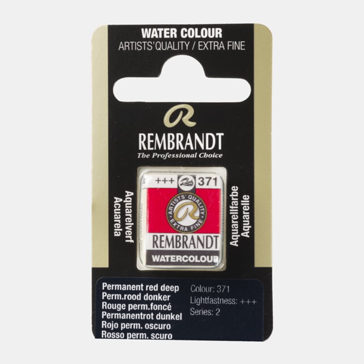 Rembrandt 371 aquarelverf napje permanent rood donker