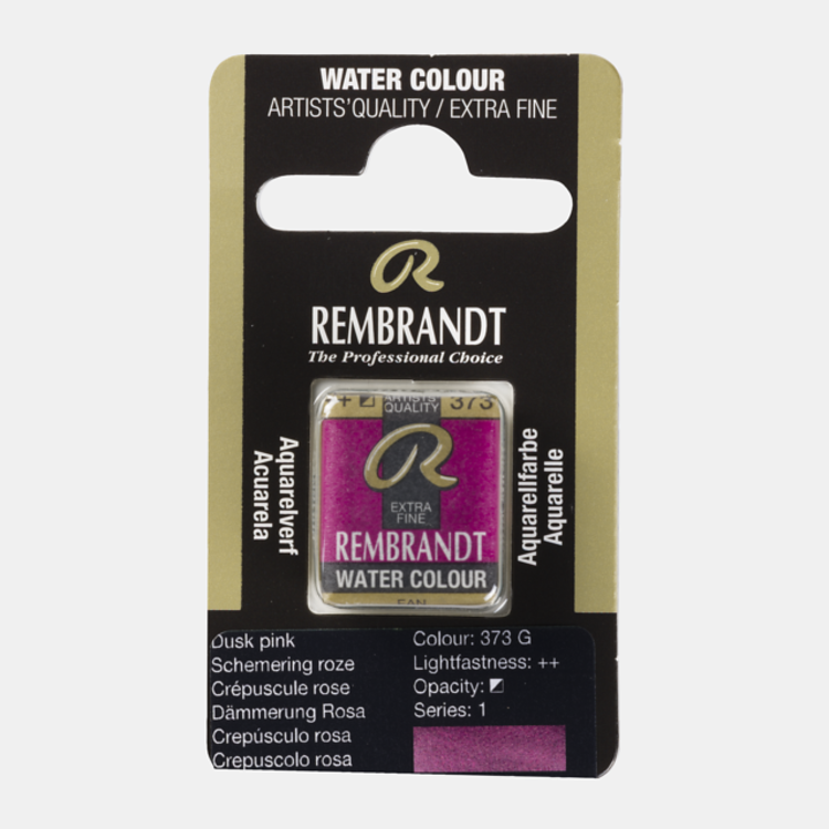 Rembrandt 373 aquarel napje - schemering roze