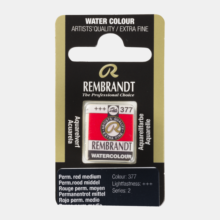 Rembrandt 377 aquarelverf napje permanent rood middel