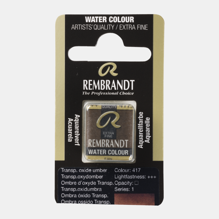 Rembrandt 417 aquarelverf napje transparant oxyd omber