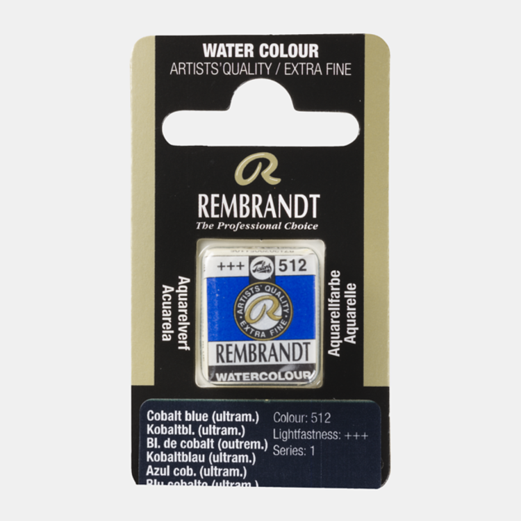 Rembrandt 512 aquarelverf napje kobalt blauw ultramarijn