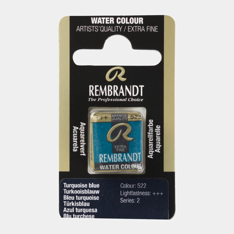 Rembrandt 522 aquarelverf napje turkooisblauw
