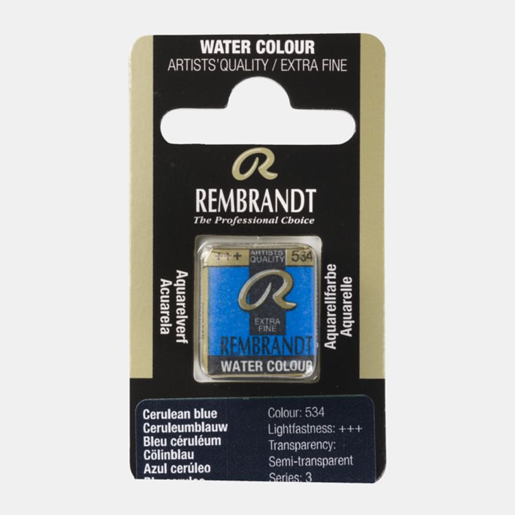 Rembrandt 534 aquarelverf napje ceruleum blauw