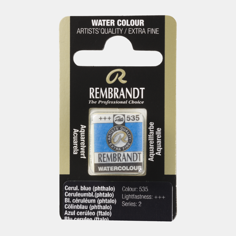 Rembrandt 535 aquarelverf napje ceruleum blauw pht