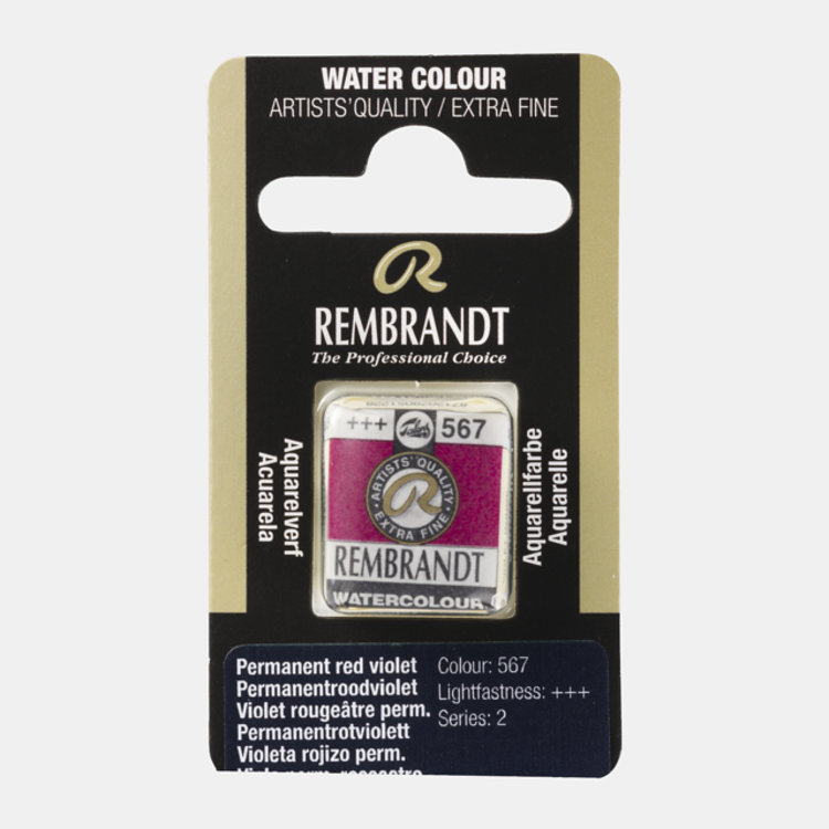 Rembrandt 567 aquarel napje - permanent roodviolet