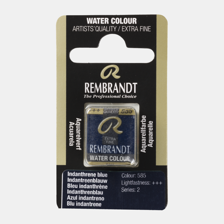 Rembrandt 585 aquarel napje - indantreenblauw