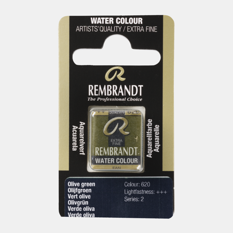 Rembrandt 620 aquarelverf napje olijfgroen