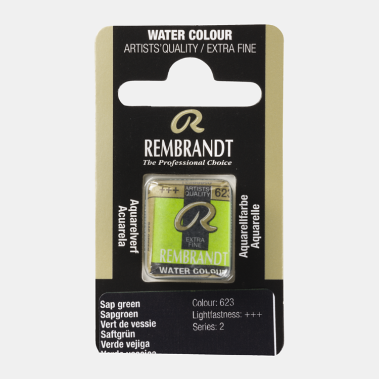 Rembrandt 623 aquarel napje - sapgroen