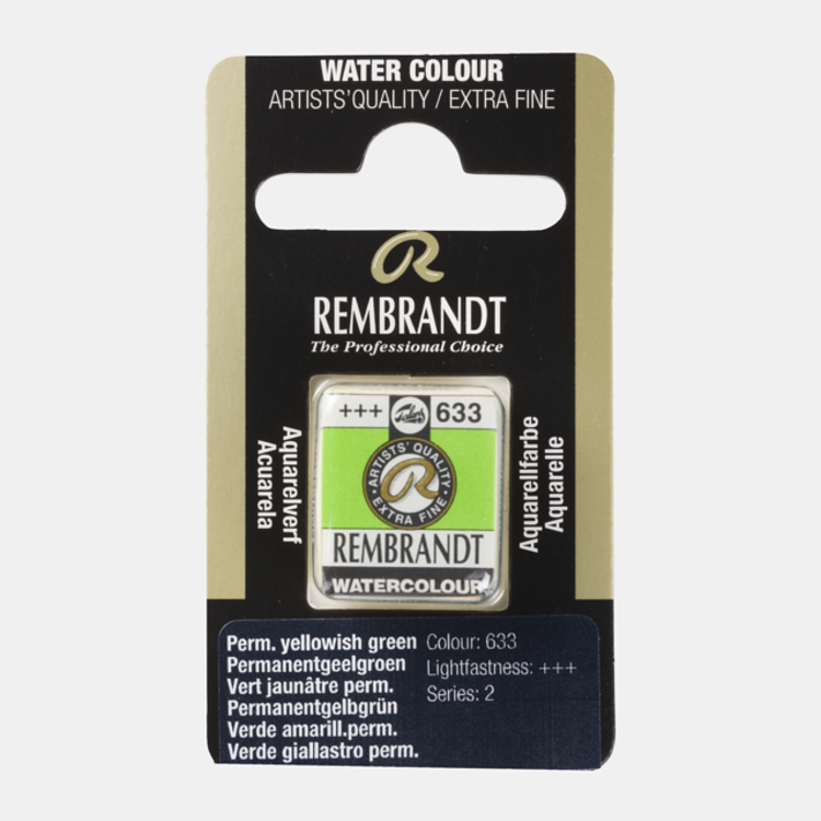 Rembrandt 633 aquarelverf napje permanent geelgroen