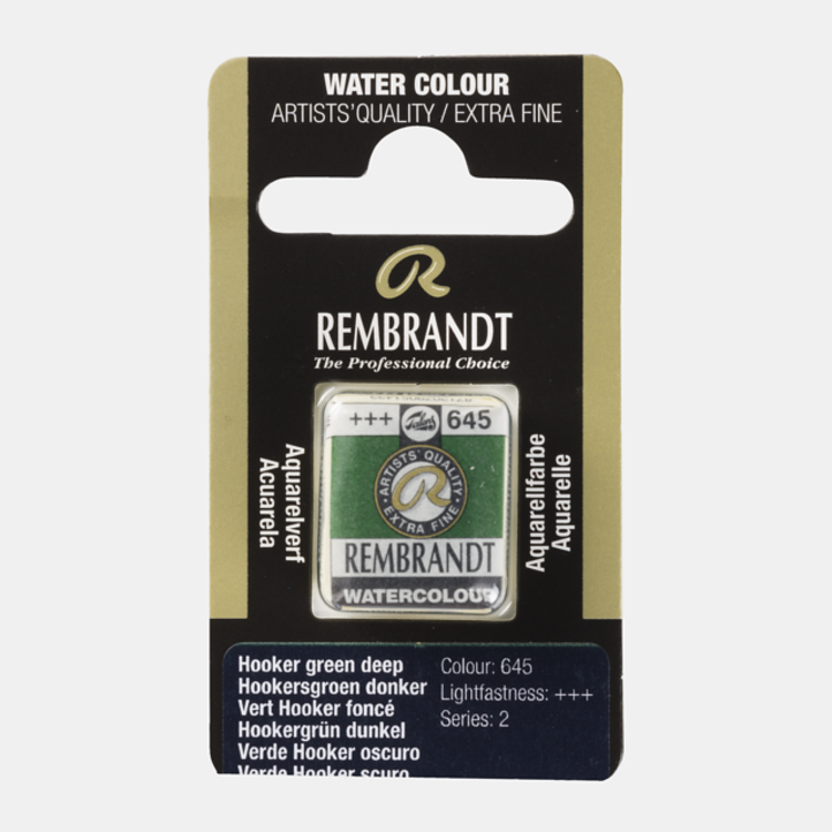 Rembrandt 645 aquarelverf napje Hookersgroen donker